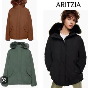 Aritzia Wilfred Mont Blanc Short Parka Small Black NWT
